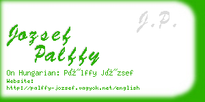 jozsef palffy business card